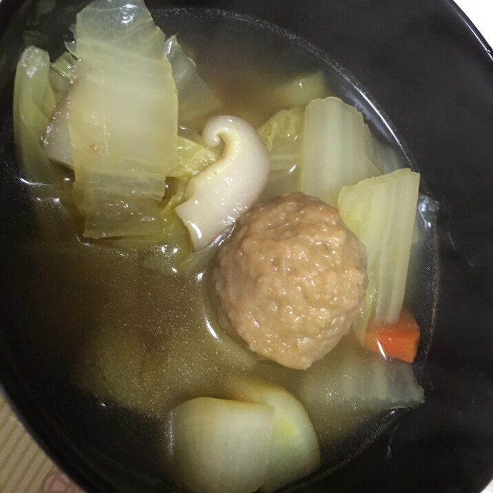 肉団子と白菜のカレースープ